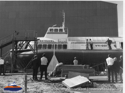 Vosper-Thornycroft VT1 in service -  (credit: The <a href='http://www.hovercraft-museum.org/' target='_blank'>Hovercraft Museum Trust</a>).